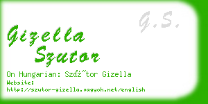 gizella szutor business card